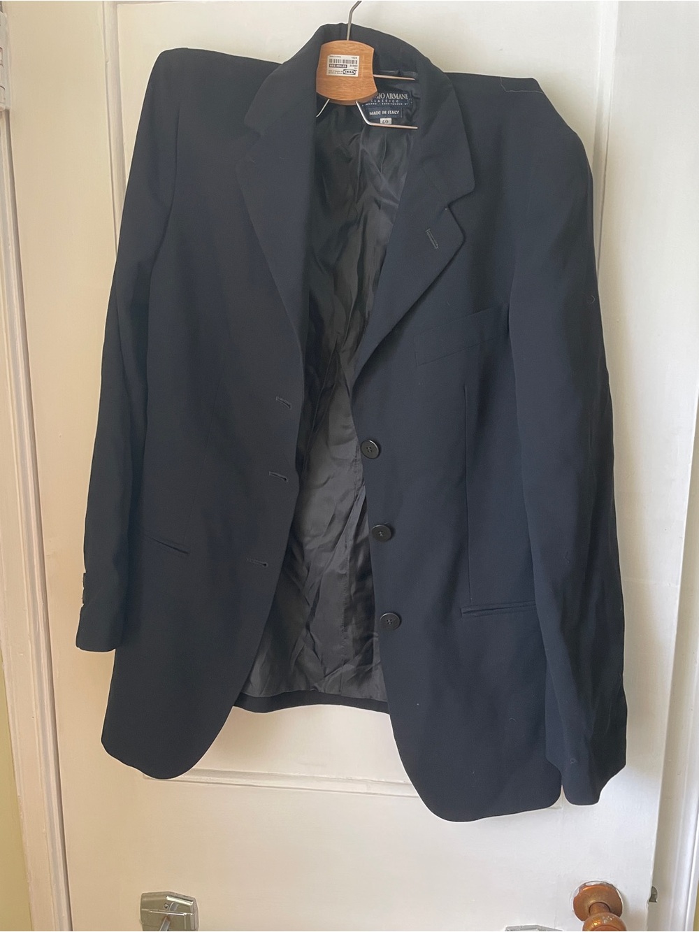 Giorgio Armani Men's Black Single-Breasted Blazer